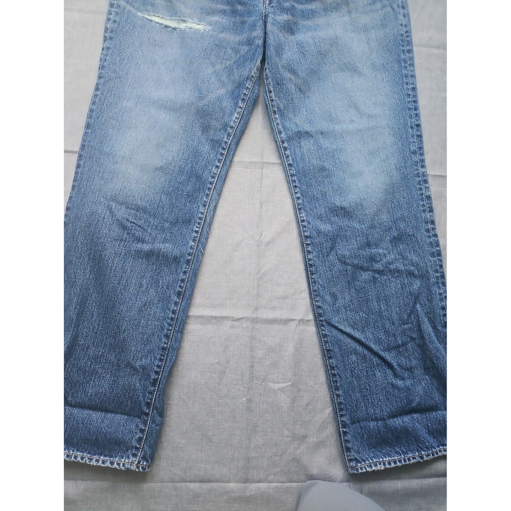 Moussy Vintage Straight Leg Howa Jeans in Blue Women 31 Made Japan $370 - Picture 5 of 16